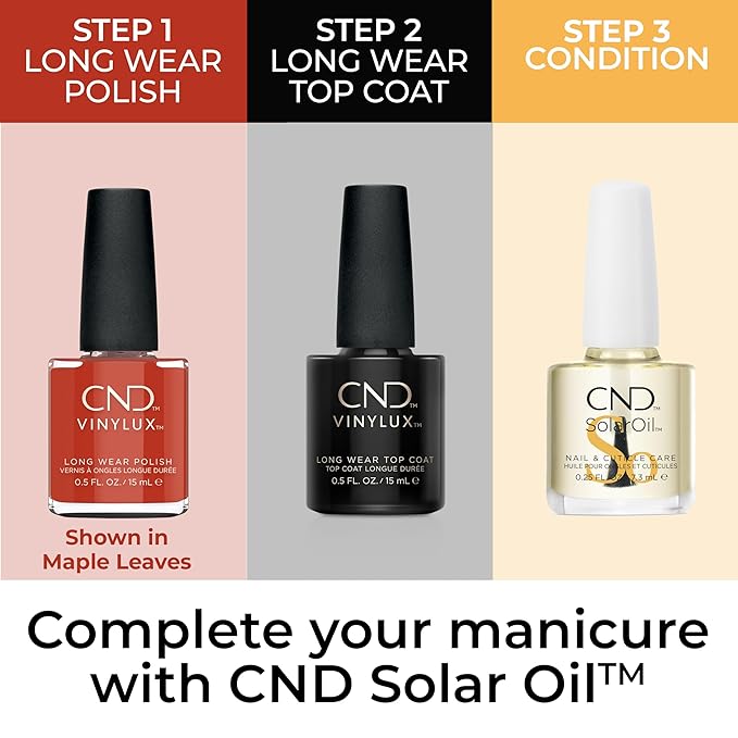 CND Vinylux Longwear Red Nail Polish, Gel-like Shine & Chip Resistant Color, Hot or Knot, 0.5 fl. oz