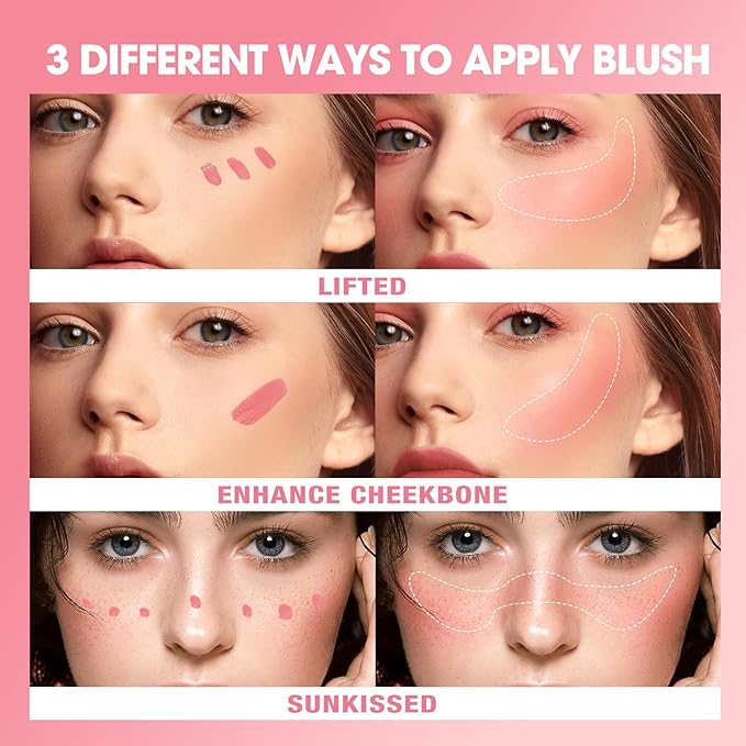 Jolilab Liquid Blush - High Pigment, Long - Lasting, Buildable Color for a Natural Glow（04#）