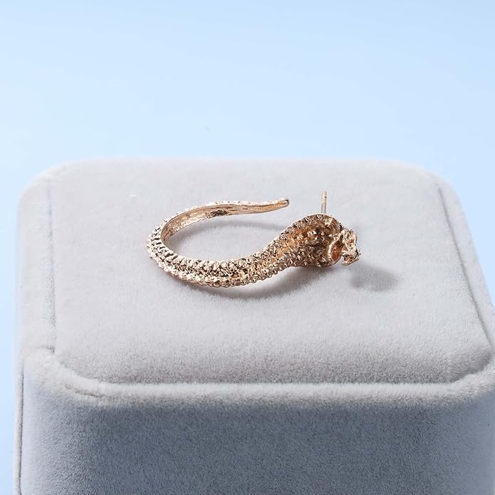 Vintage Snake Studs Earrings Gold Snake Dangle Earrings Animal Serpent Earrings Punk Cool Snake Earrings Jewelry for Women Girls Gifts