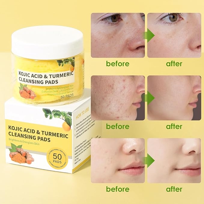 Turmeric kojic acid cleansing pads