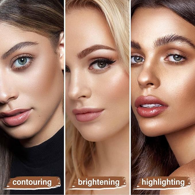 Boobeen 6 Colors Cream Contour Makeup Palette, Highlighter