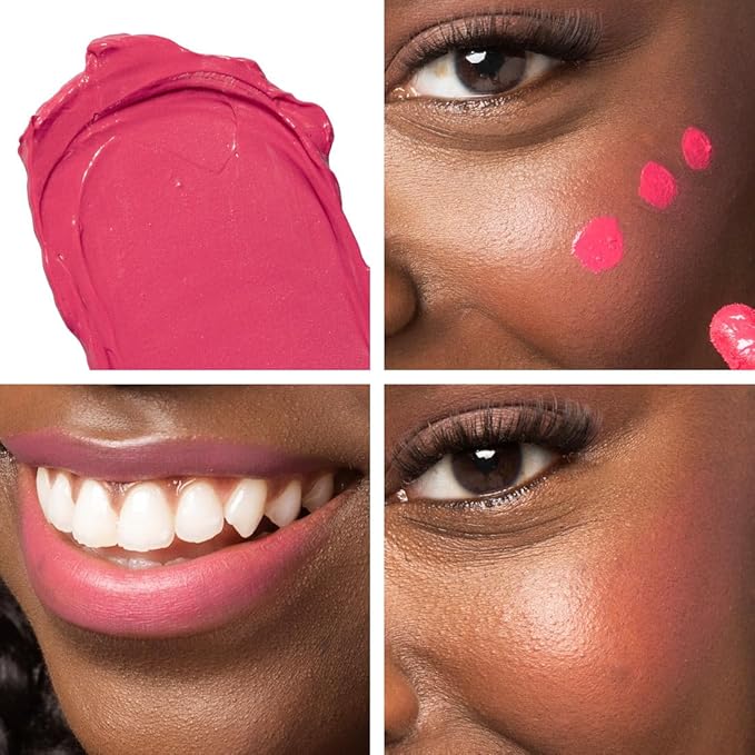 Palladio Liquid Blush for Cheeks & Lips 2-in-1 Makeup Face Blush, Weightless Cream Formula, Smudge Proof Long-Wearing Pigmented Blush, Natural Look Makeup Face Blushes, Dewy Finish, Deep Fuchsia