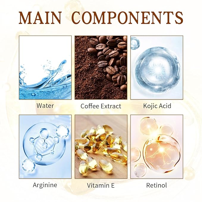 Caffeine Eye Serum Anti Aging, Eye Serum for Dark Circles and Puffiness, Retinol Eye Cream with 360°Massage Ball, Reduce Eye Wrinkles and Fine Lines