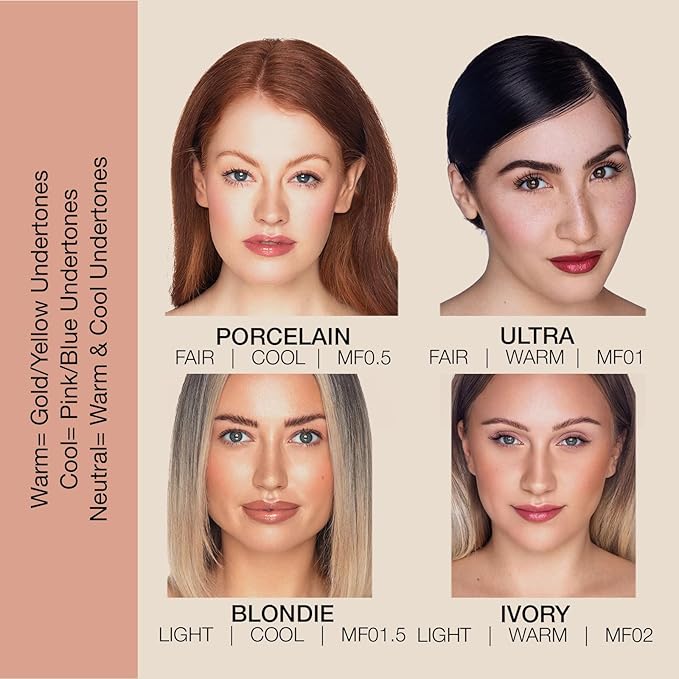 bellapierre Mineral Foundation SPF 15 - Loose Powder Foundation | Vegan & Cruelty Free Natural Makeup | Full Coverage Matte Finish | Hypoallergenic | Oil & Talc Free - 0.32 Oz - Porcelain