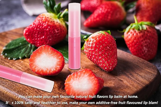 0.14oz Empty Flavored Lip Balm Container Tubes Plastic Homemade Moisturizing Lip Stick with Caps Bulk Fit for Women Adult DIY Making Supplies, 25 Count (Red)