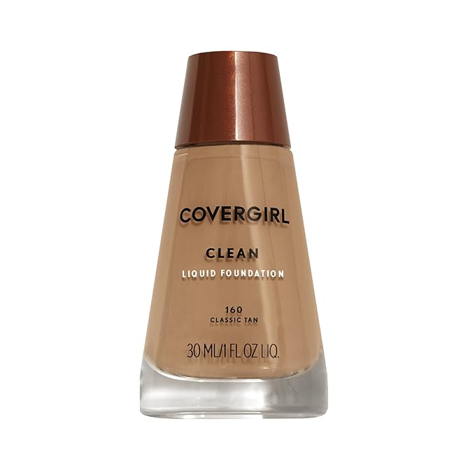 COVERGIRL Clean Makeup Foundation Classic Tan 160, (packaging may vary) 1 oz