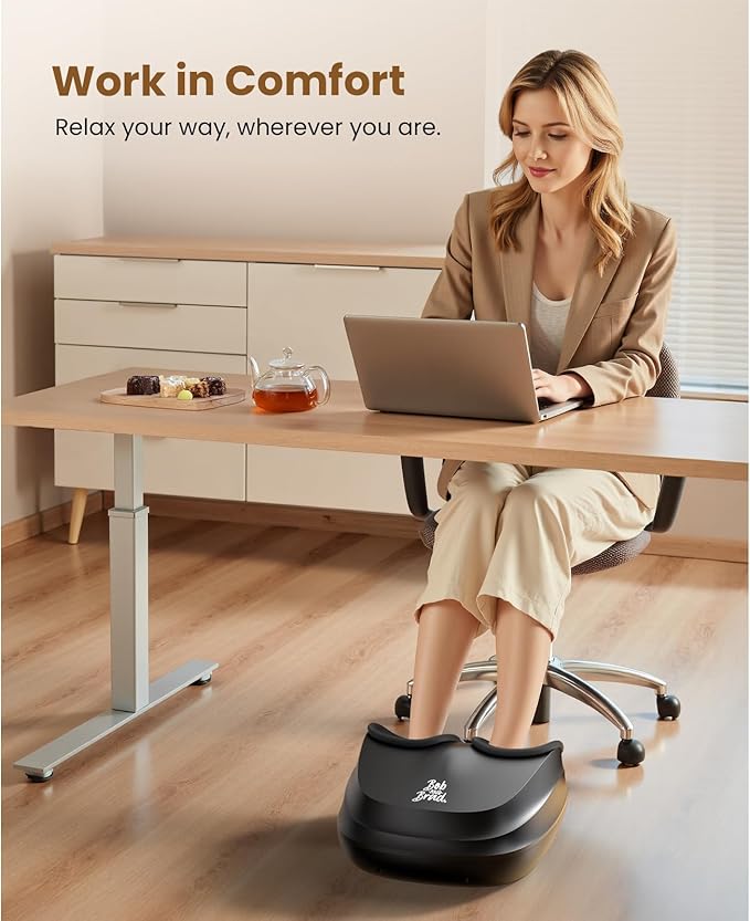 BOB AND BRAD Foot Massager with Heat,Shiatsu Deep Kneading Electric Feet Massager Machine for Plantar Fasciitis, Men Size 12