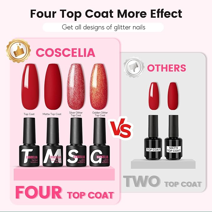 COSCELIA 53ps Gel Nail Polish Kit with U V light and Drill Starter Kit 35 Summer Colors Gel Polish 5pcs Top Base Coat LED Lamp Nail Art All Seasons Gel Manicure Kit Gifts for Women