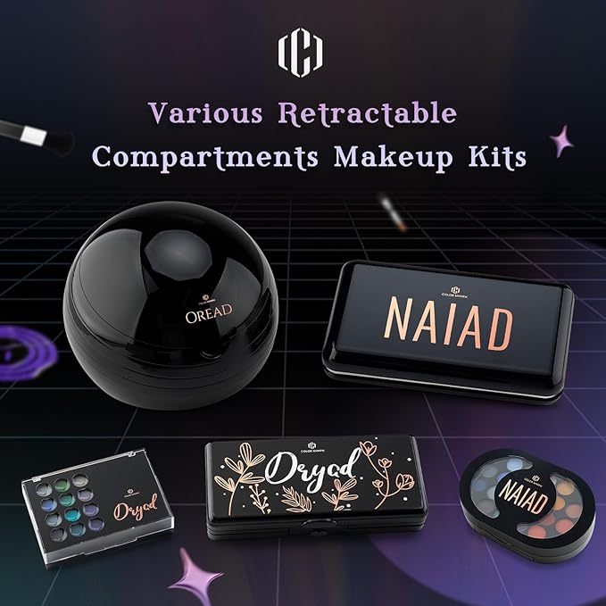 Color Nymph All In One Makeup Palette Set Kit,Portable Travel Makeup Kit for Girls with 24-Colors Eyeshadows Facial Blusher Lip Gloss Pressed Powder Mascara Brushes Mirror