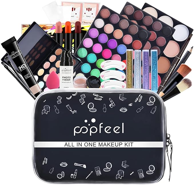 Multi-purpose Makeup Kit All-in-One Makeup Gift Set Colours Mix Eyeshadow Concealer Lip Gloss Pressed Powder and Powder Blusher Cosmetic Makeup Palette Set Kit #093