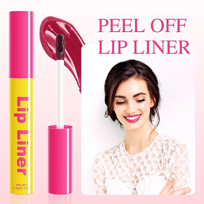 Lip Stain - Lip Stain Peel Off Long-Lasting with Matte Finish Waterproof & Transfer-Proof, Lip Liner Moisturizing & Nourishing Non-Stick Cup Highly Pigmented Color Lip Tint (03 Magenta)