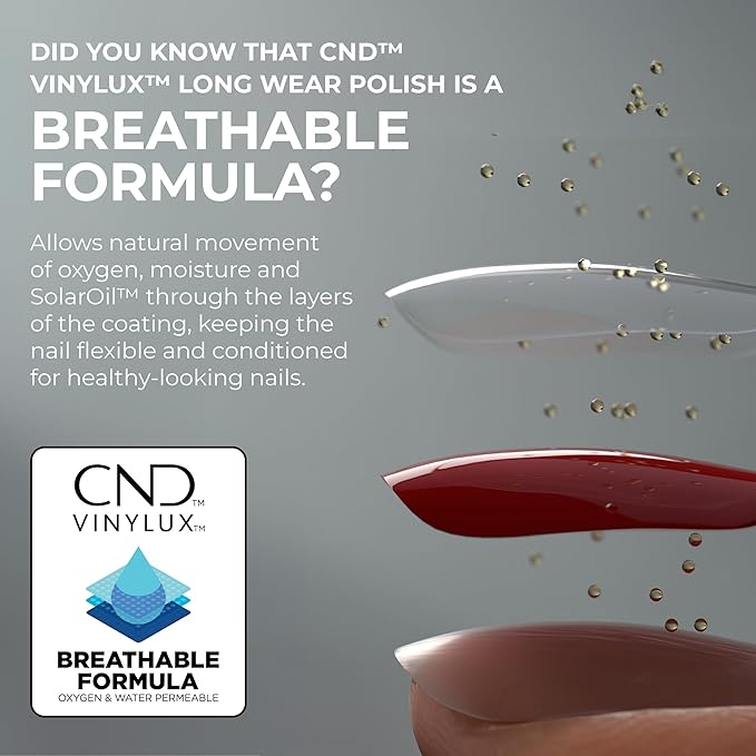 CND Vinylux Longwear Red Nail Polish, Gel-like Shine & Chip Resistant Color, Hot or Knot, 0.5 fl. oz