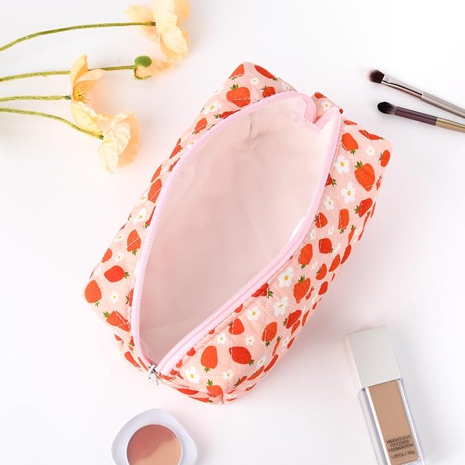Soidram pink makeup bag quilted