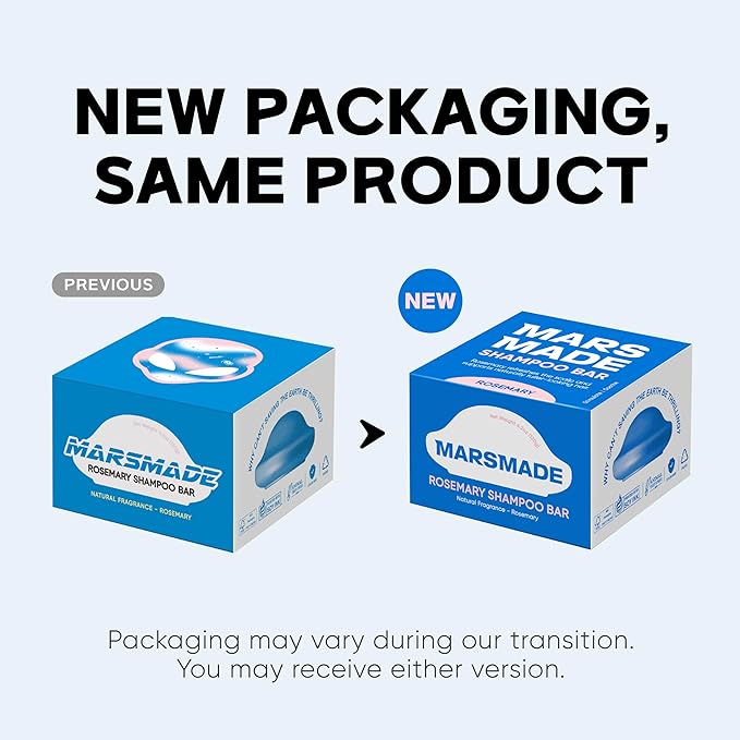 Rosemary Shampoo Bar 2.0 - Hydrating & Moisturizing Natural Hair Soap Bar Shampoo for Hair Volume & Scalp Nourishment - Bathing Soap Solid Shampoo for All Hair Types (120g, 4.23oz)