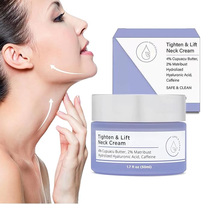 Neck Firming Cream, Neck Tightening Cream, Tighten and Lift Neck Cream, Neck Creams for Tightening and Firming Sagging Skin, Help Reduce Fine Lines & Wrinkles