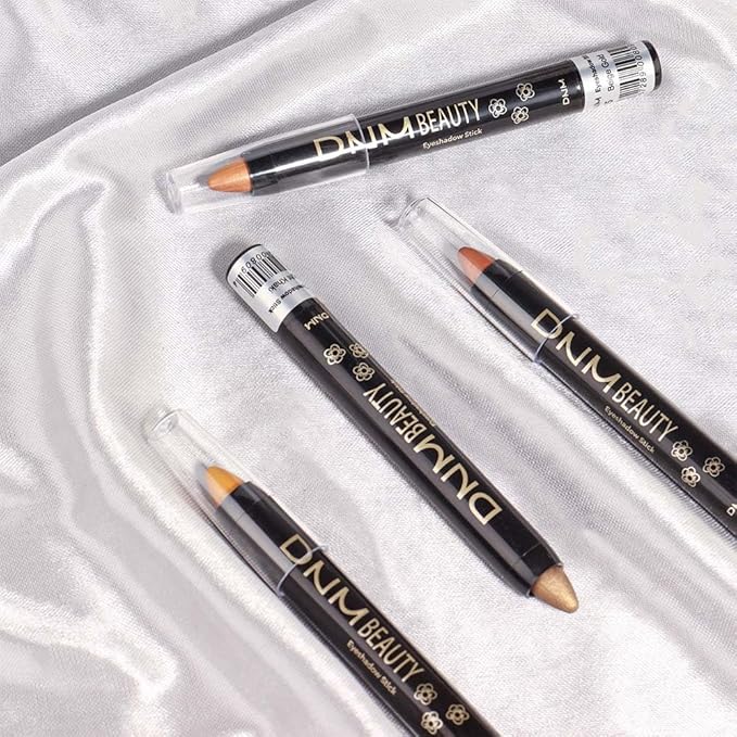 evpct Beige Gold Shimmer Cream Eye Shadow Brightener Sticks Set for Eyes, Gold Shimmery Matte Pencil Eye shadow Applicator Stick Pen Palette Makeup Waterproof sombras en crema para ojos 15#