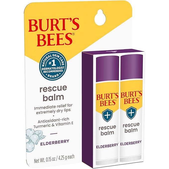 Burt's Bees Rescue Balm Elderberry Lip oz.
