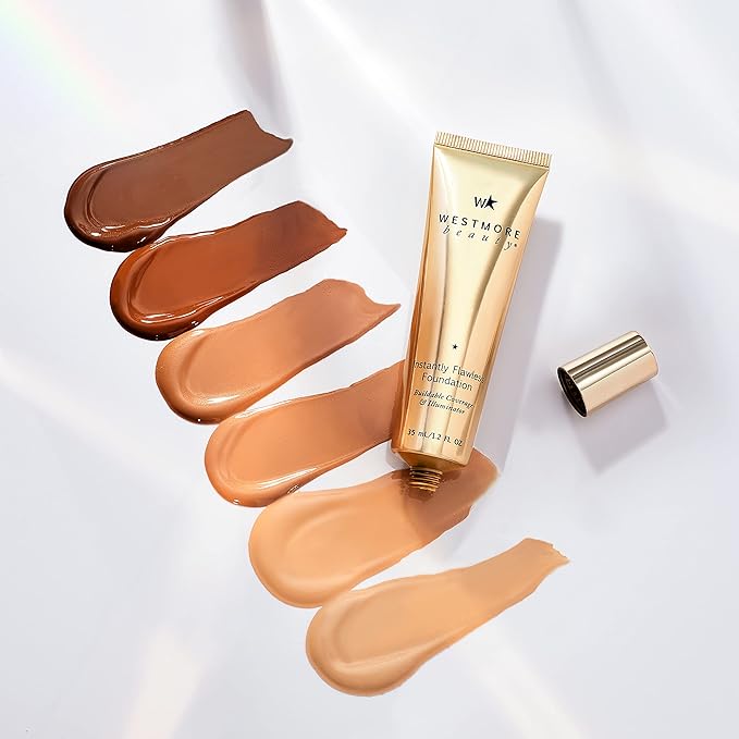 Westmore Beauty Instantly Flawless Foundation - Medium Tan 1.2 oz - Foundation Full Coverage, Makeup Foundation, Liquid Foundation, Best Foundation, Light Foundation Foundation Makeup Full Coverage