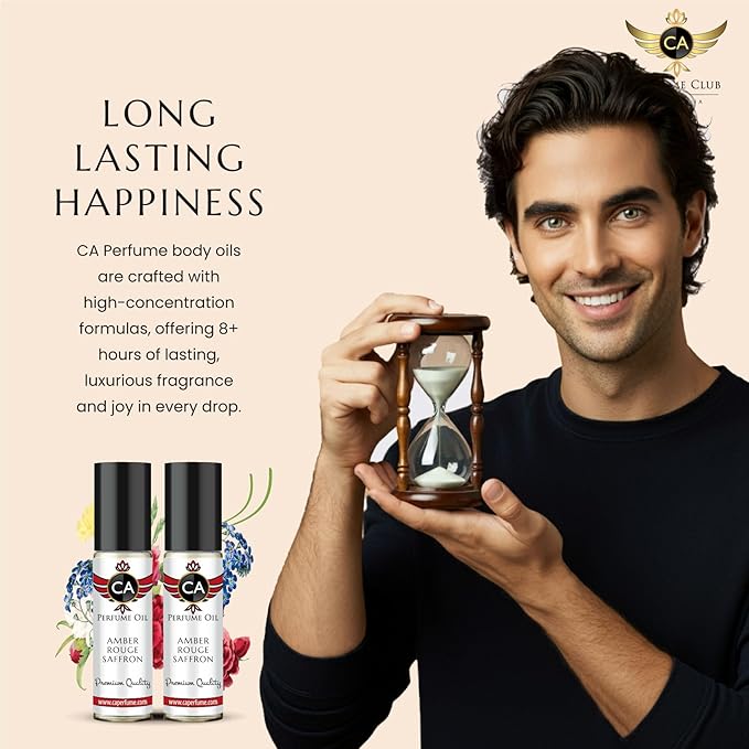 CA Perfume Impression of Tuscan Leather For Men Fragrance Body Oil Roll-On 0.3 Fl Oz-X2