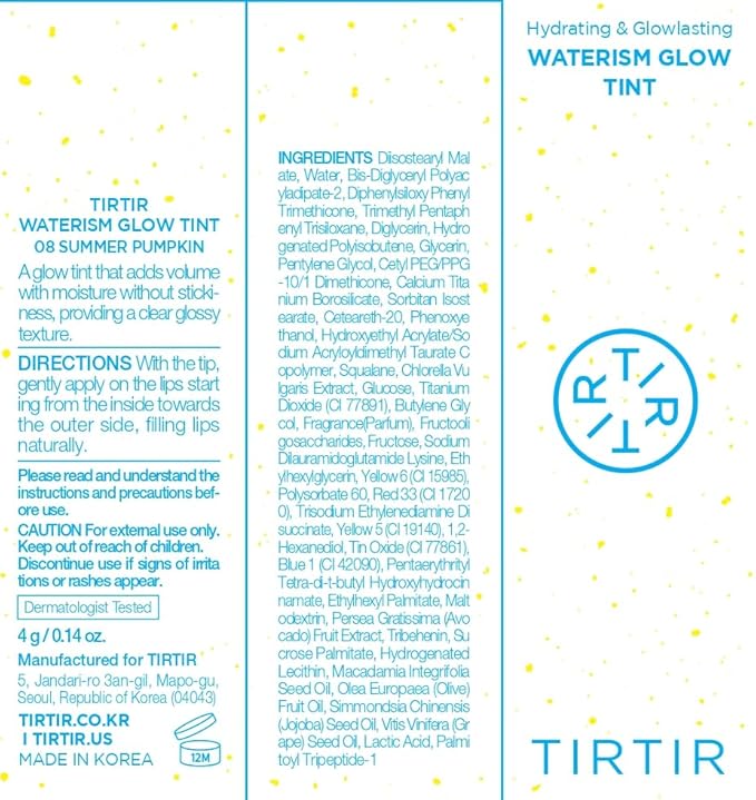 TIRTIR Waterism Glow Tint (08 Summer Pumpkin, 0.14 0.14 Fl Oz