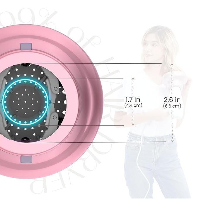 Universal Hair Diffuser “Super Sturdy” 1.7 Inch to 2.6 Inch for Natural Curly and Wavy Hair, Hair Dryer Attachment (Blue Lagoon)