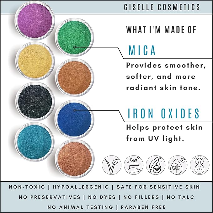 Loose Mineral Eyeshadow and Contouring Palette - Caribbean 8 Shade Set