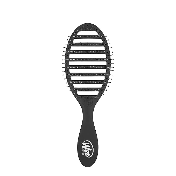 Wet Brush Speed Dry Hair Brush, Black, Vented Design & Soft HeatFlex Bristles, Blow Dry Safe, Ergonomic Handle Manages Tangles & Uncontrollable Strands, Pain-Free Hair Accessories
