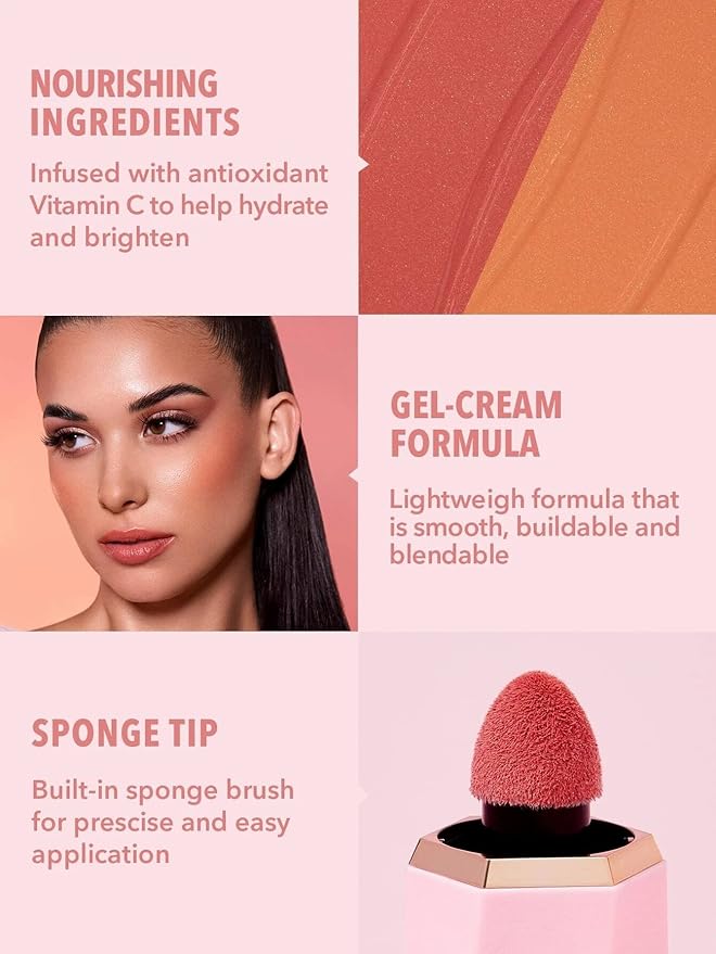 SHEGLAM Color Bloom Liquid Blush Makeup for Cheeks Love Cake