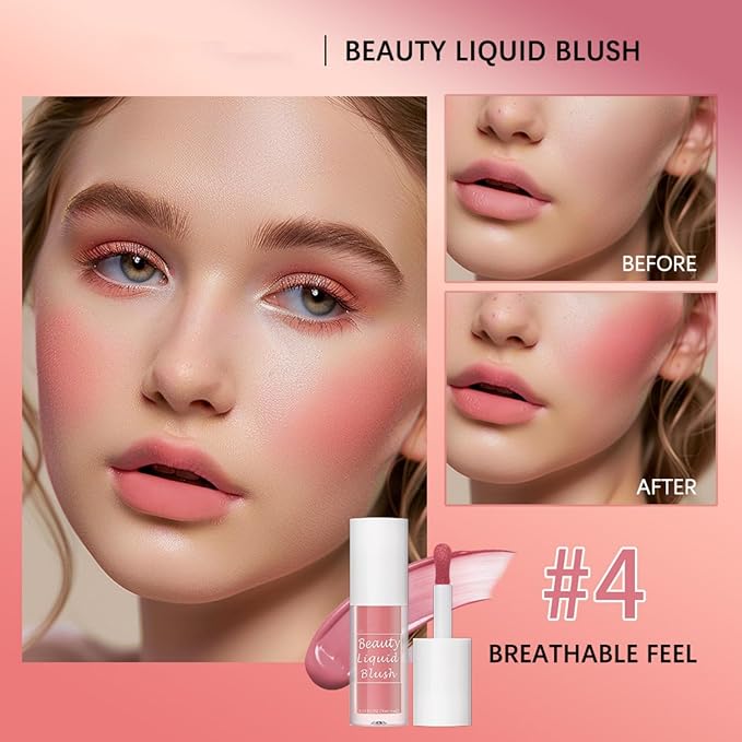 MAEPEOR Matte Liquid Blush 9 Colors Soft Cream (Color 05)