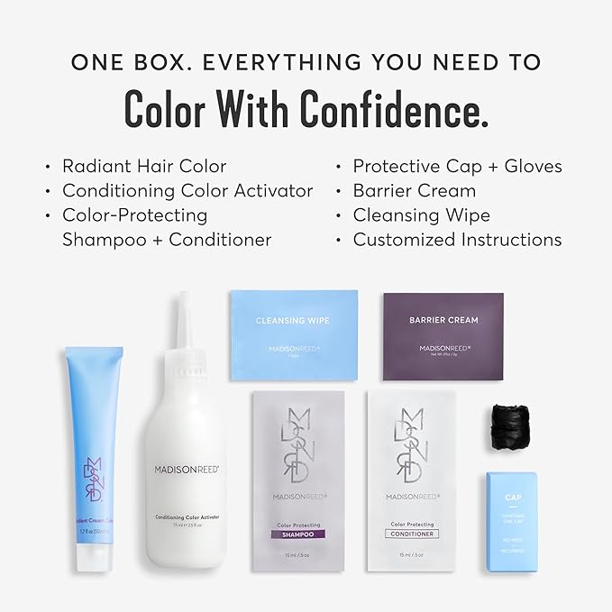 Madison Reed Radiant Hair Color Kit | 6RR Medium Cayenne Red (Savona Scarlet) for 100% Gray Hair Coverage | Salon Quality Permanent Hair Dye | PPD-Free & Ammonia-Free | (Packaging May Vary) 1 Pack