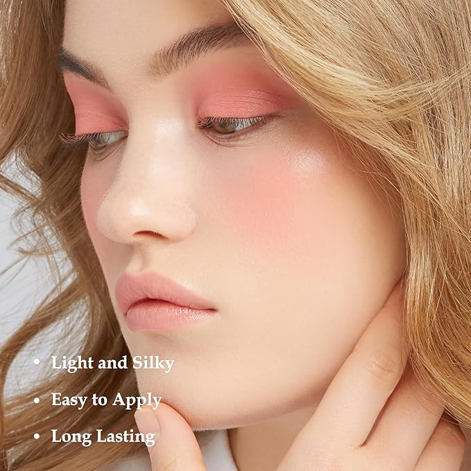 Boobeen Blush Powder Face Makeup, Highly Pigmented Single Finish, Blendable