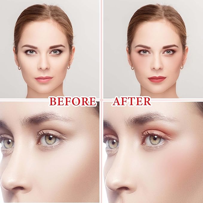 Cream Contour Blush Stick,Long Lasting Waterproof Blush Stick for Cheeks&Lips Multipurpose Face Highlighting Concealing Cream,Shimmer Contour Stick Makeup for Women（Rose Red）