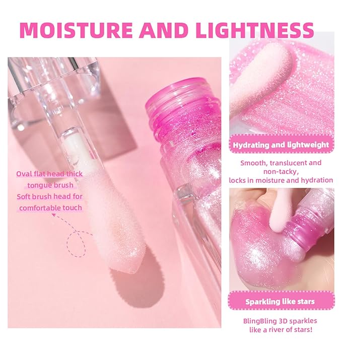 3 Colors Magic Color Changing Lip Oil V2, Boss Up Color Changing Lip Oil, Big Brush Head Hydrating Plumping Lip Oil Tinted, Long Lasting Nourishing Non-sticky Lip Glow Oil for Lip Care