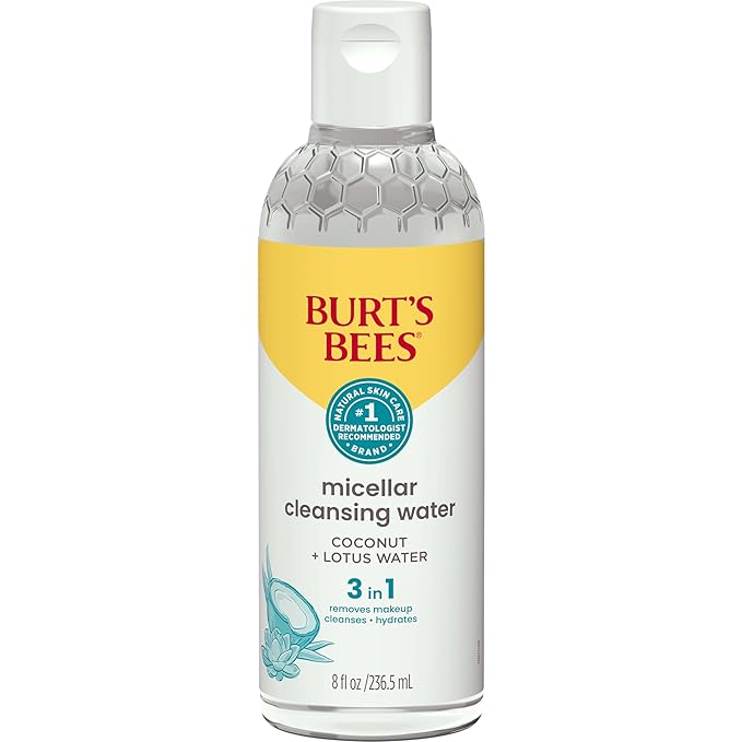 Burt's Bees Micellar Cleansing Water with Coconut & Lotus Extract, 8 Oz (Package May Vary)