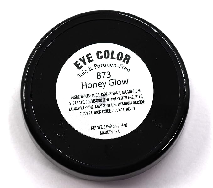 Honey Glow Gold Naked Off White Nude Shimmering Shimmer Pressed Powder Single Vegan Eyeshadow; Talc, Paraben & Cruelty Free