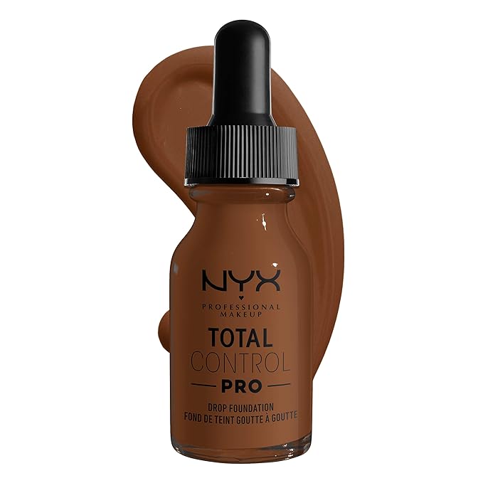 NYX PROFESSIONAL MAKEUP Total Control Pro Drop Foundation, Skin-True Buildable Coverage - Mocha