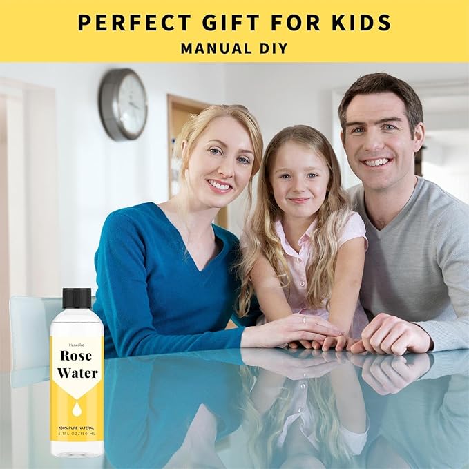 5.1 fl oz Rose Hydrosol for Face Hydrating Mist Hydration, 100% Pure Rose Water, Cleanses & Softens Skin, Promotes Healthy Skin Cell, Suitable for All Skin Types