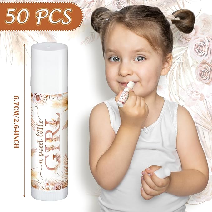 50 Pack Boho Baby Shower Lip Gifts