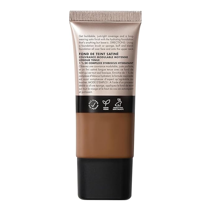 e.l.f. Soft Glam Foundation, Medium Coverage, Long-Lasting & Buildable Foundation For A Smooth, Satin Finish, Vegan & Cruelty-Free, 54 Deep Neutral