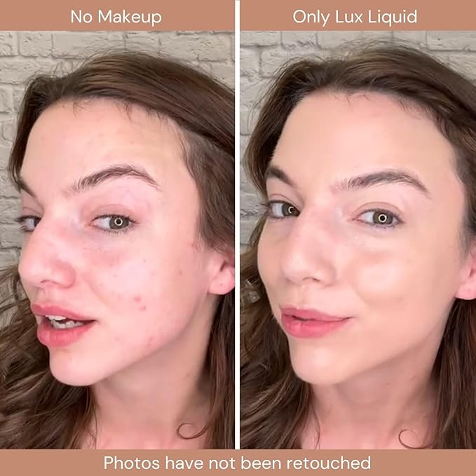 Organic Aloe-Based LUX Liquid Foundation, Natural Vegan Gluten-Free Made in USA, Cappuccino