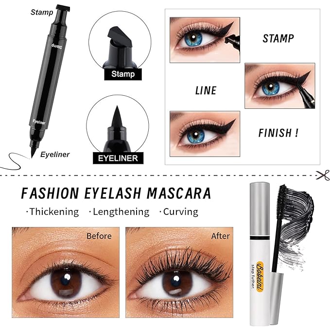 Makeup Kit Set for Women, Makeup Present for Women Teens Girl, Eyeshadow Palette Foundation CC Cream Primer Brush Spong Contour Lipstick Eyebrow Soap Mascara Eyeliner Cosmetic bag