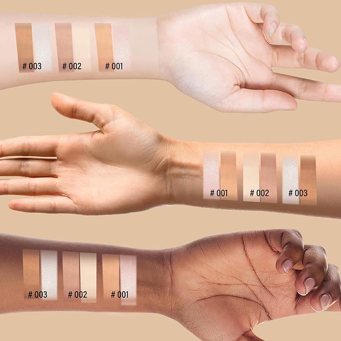 2 in 1 Cream Bronzer and Highlighter Stick,Cream Dual-Ended Highlight Contour Stick,Long Lasting & Waterproof Face Brighten Make up Pen