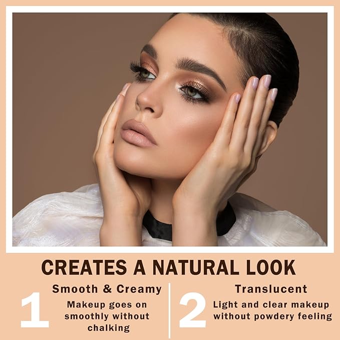 Setting Powder Loose Face Powder Lightweight Soft Smooth Brighten Minimizes Pores Long Lasting Oil Control Loose Powder Makeup For Matte Flawless Finish 00#Prism