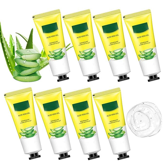8PCS Aloe Vera Gel for Face & Skin,Organic Aloe Vera Gel,Hydrating After Sun Cream for Travel Size,Moisturizing Lotion for Skincare,After Sun Lotion for All Skin Type(I)