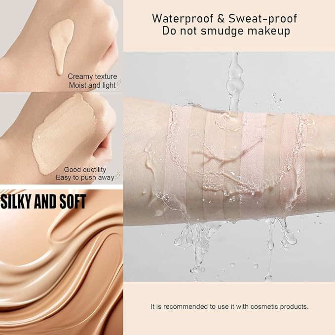 Glow Contour Face Bronzer Highlighter Illuminator Oil Liquid Foundation Cream Contour Concealer Blendable & Smooth Glowing Skin Lightweigh Luminizing Long Lasting Face Shaping Contouring Makeup