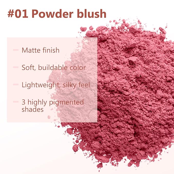 Boobeen Loose Blush Powder Air Cushion Blush, Face Matte Finish