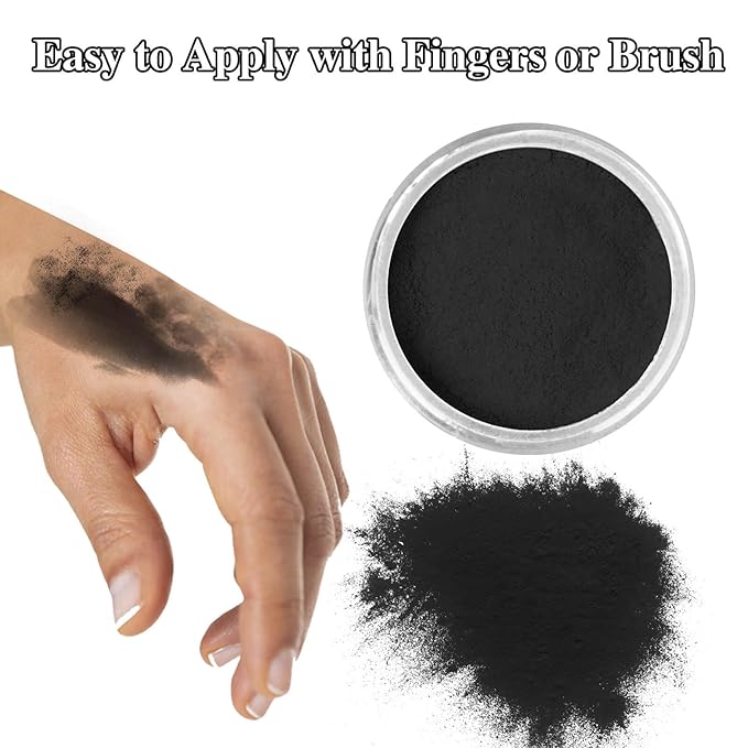 MEICOLY Black Special Effects Powder,Ultrafine Loose Dirt Powder Halloween,Charred Ash, 0.88Oz