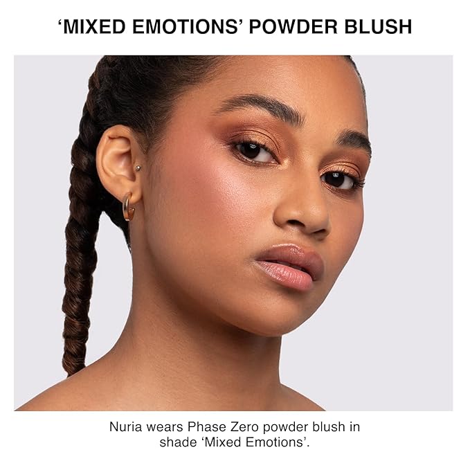 Makeup Powder Blusher - "Mixed Emotions" - 4g / 0.141oz - Pigmented, Buildable, Lightweight Powder Blush for a Radiant, Healthy, Natural Glow. Versatile Shades - Pink - Shimmer finish.