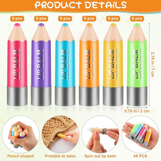 48 Pcs Lip Balms Gift Crayon Supplies