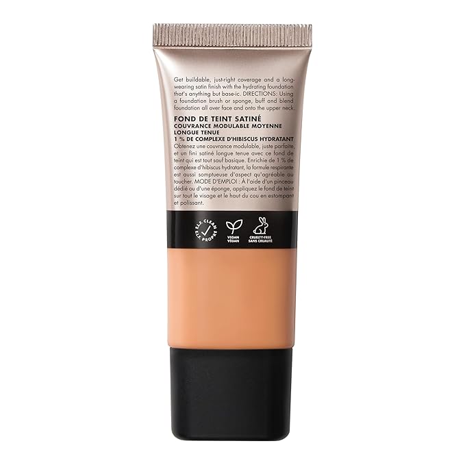 e.l.f. Soft Glam Foundation, Medium Coverage, Long-Lasting & Buildable Foundation For A Smooth, Satin Finish, Vegan & Cruelty-Free, 35 Medium Cool